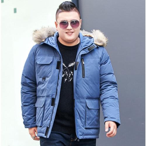 Winter Jacket Mens Winter Large Size 8XL 9XL 10XL Hooded Park Warm Jacket Thick Loose Warm Black Coat