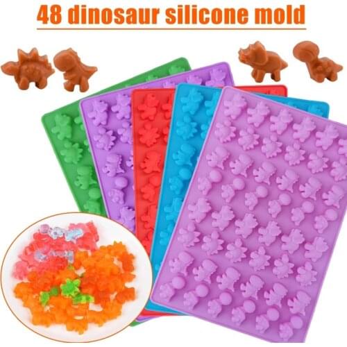 Multi-purpose Cute Little Dinosaur Silicone Mold Chocolate Mold Ice Tray Mold Soft Candy Mold Diy Kitchen Cake Mold Tool
