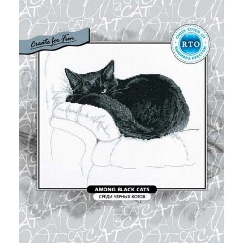 Birds and Peach Blossoms and Birds Counted Cross Stitch Kit Cross stitch RS cotton with cross stitch Black Cat on RTO M668 Sofa