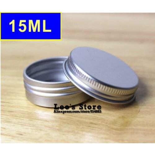 Wholesale 17mmx40mm 50pcs/lot 15ml mat aluminum Jars,cream & cosmetics container,electronic protect,LAJ-09a