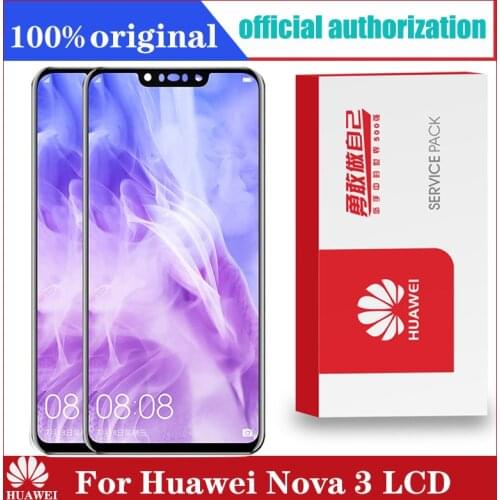 Original For Huawei Nova3 PAR-LX1 LCD Display Touch Screen Digitizer Assembly With Frame PAR-AL00 Replacem For Huawei Nova 3 LCD