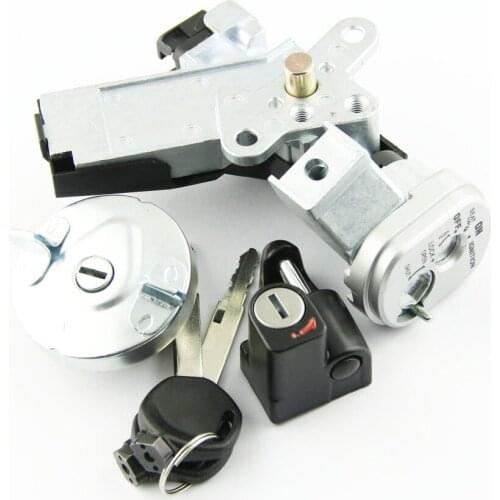 Motorcycle Ignition Key Switch Fuel Gas Cap Seat Lock Kit For Honda 35014-GEZ-Y21 35014-GEZ-611 NPS50 Ruckus 50 35014GEZY21