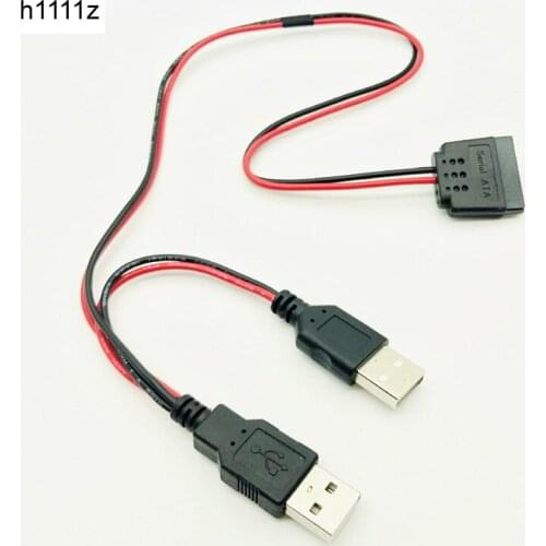 SATA to USB Power Cable HDD USB Adapter 40cm USB 5V Male To 15Pin SATA Female USB Port Power Supply for Laptop 2.5" SATA HDD SSD