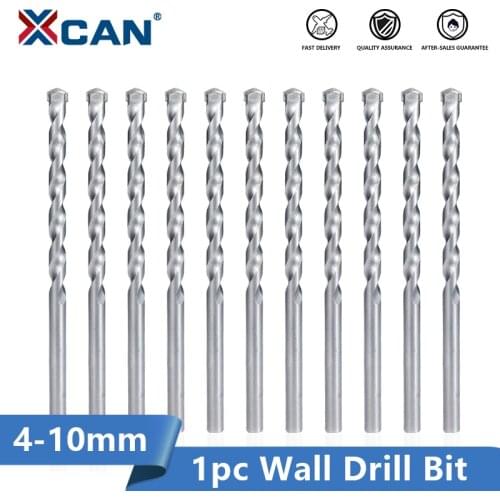 XCAN Wall Drill Bit 4/5/6/8/10mm Carbide Tipped Masonry Drill Bits