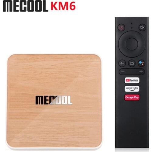 MECOOL KM6 Deluxe Edtion Wifi 6 Google Certified TV Box Android 10.0 4GB 32GB Amlogic S905X4 1000M LAN Bluetooth 5.0 Set Top Box