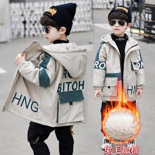 Winter boys warm jacket 3-15T boys outfit clothes children Double-sided windbreaker kids sport coat big boy rabbit fur inside