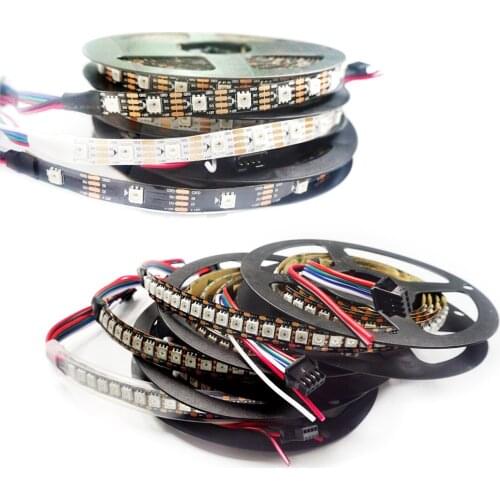 1M 5M WS2815 30/60/144LED/M 150leds 300leds 144leds DC12V RGB Pixels LED Strip Light Dual Signal Individual Addressable