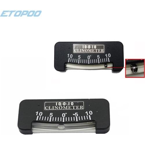 10-0-10 Inclinometer Mini Protractor Level for Off-Road Vehicle, Jeep, Truck, RV, Camper, Trailer, or Boat