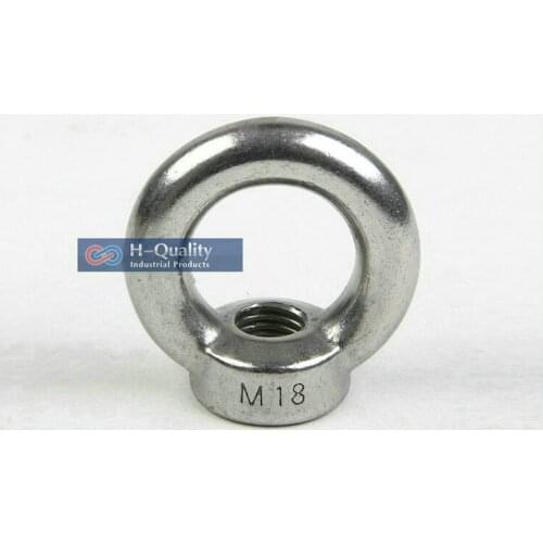 10PCS/LOT Rigging Hardware M6 DIN582 Metric Thread Stainless Steel 304 Small Lifting Eye Nut