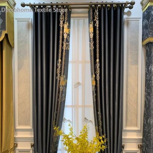 Light Luxury Shade Shade Curtains for Bedroom Living Room Bay Window High Precision Fabric Customization Luxury Home Decor