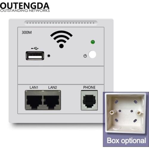 300Mbps indoor Wireless Wall AP WiFi Router AC100V 240V 802.3af POE power Access Point with USB Charging Phone RJ11 RJ45 On-off