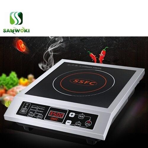 3500W cooktop plate Induction cooker machine smart heating plate hot pot stove soup boiler stir-fryer kitchen appliance
