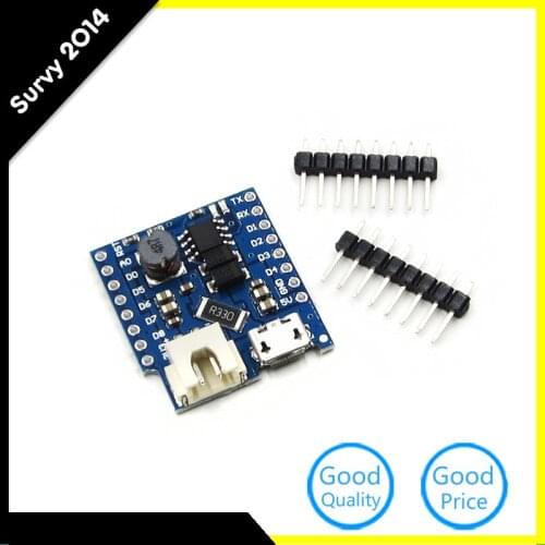 5 PCS Battery Shield For WeMos D1 Mini Single Lithium Battery Charging & Boost Micro USB Interface