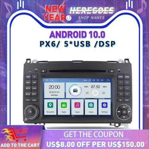 PX6 DSP IPS Android 10 4G+ 64G Car DVD Player GPS Bluetooth Radio For Benz B200 Viano Vito W169 W245 Sprinter W209 W311 W315