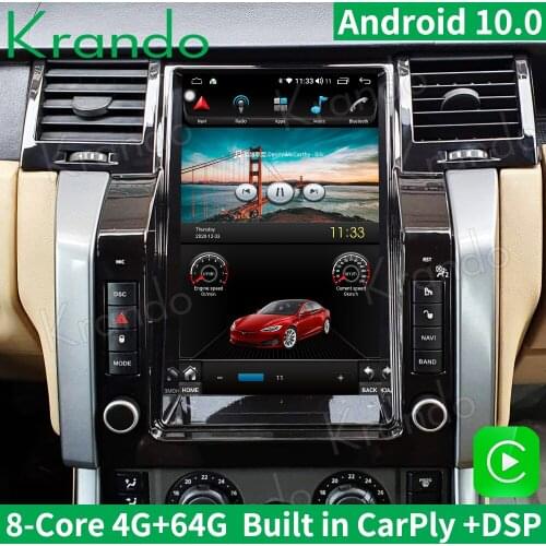 Krando Android 10.0 4G 64G 12.1'' Car Multimedia For Land Range Rover Sport Android Radio tape recorder 2005-2009 Player Stereo