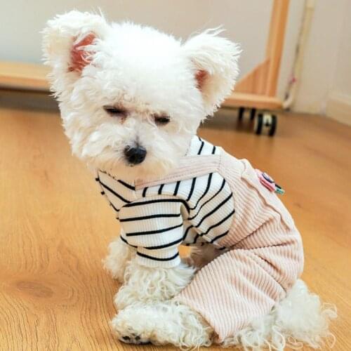 Dog Overalls with Pocket Non-sticky Hair Pullover Puppy Warm Four-legged Clothes Puppy Costume Mascotas Dog accessories