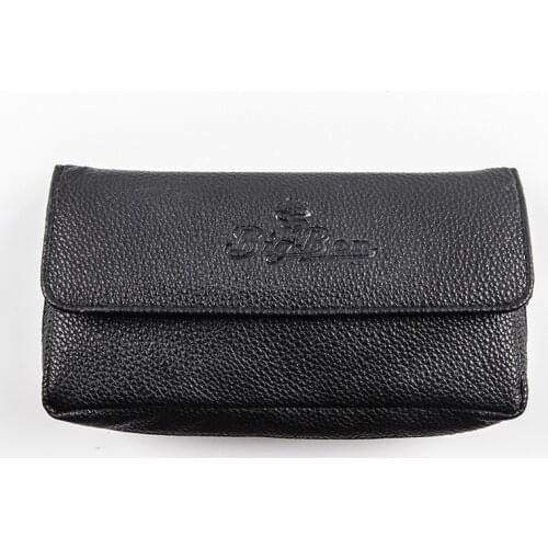 Leather Stylish Black Soft Smoking Pipe Case Tobacco Bag Storage Pouch Gadget Travel Portable Multipurpose Wallet Accessories