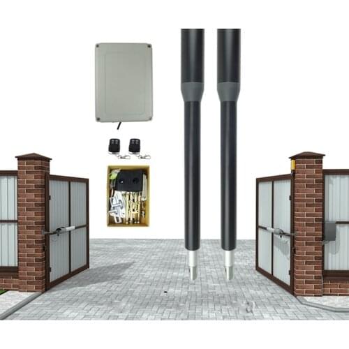 Automatic Double Swing Gate Opener, Electric Gate Opener with Remote Control for Industrial and Residential Gate