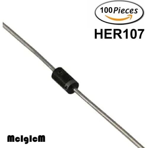 MCIGICM 100pcs Rectifier Diode 1A 800V DO-41 HER107