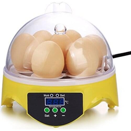 Mini 7 Egg Incubator Poultry Incubator Brooder Digital Temperature Farm Hatchery Egg Incubator Chicken Duck Bird Pigeon Hatcher