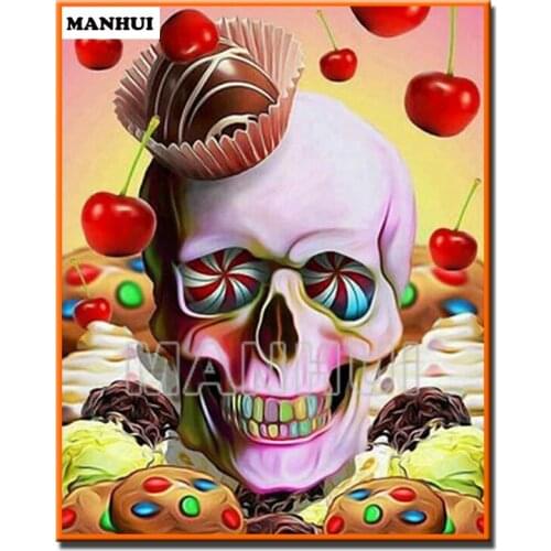 New DIY 5D Diamond Mosaic Diamond Painting Cross Stitch Head and cherry Diamonds Embroidery Home Decoration MH489