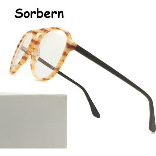Men Glasses Frame Optical Acetate Spectacles Myopia Eyeglasses Frame Pilot Spectacle Frames Women Full Occhiali Da Vista Doona