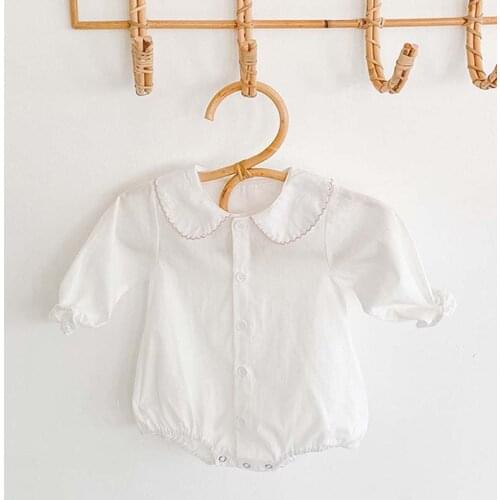 Autumn Baby Newborn bodysuit Doll collar Long-Sleeve Jumpsuit Baby Girl Cotton Crawling Clothes One-Piece Suit