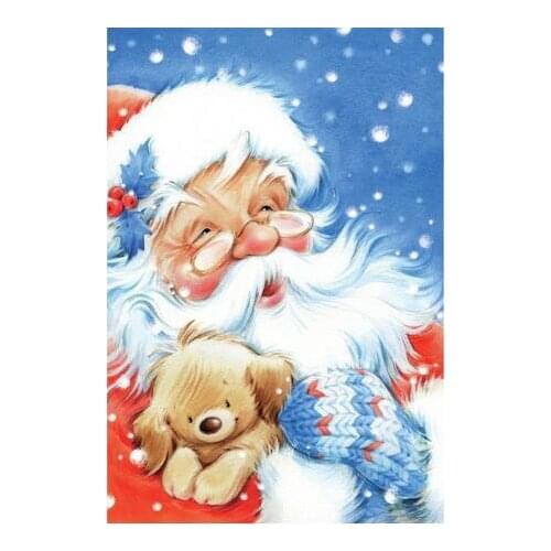 Santas Christmas Dog Diamond Painting Kit - DIY