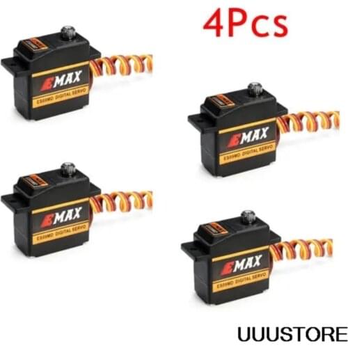 4PCS Original EMAX ES09MD Metal Digital Servo 14.8g Waterproof Servo with Gears for RC Car Helicopter Boat Airplane Accessories