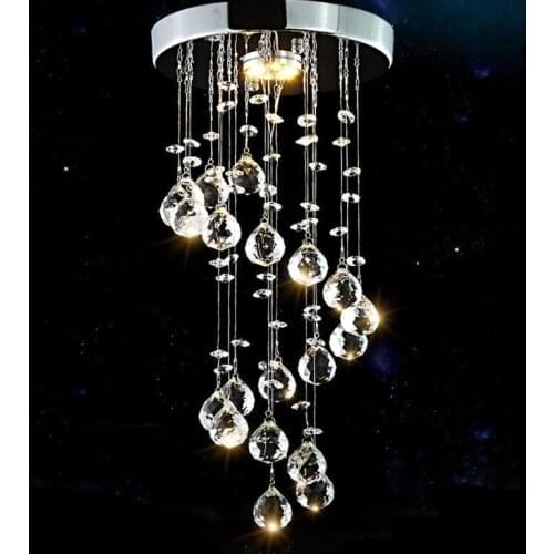 Modern rotary crystal Chandeliers high-power bright led lamps Simple living room led Chandelier lighting led lustre droplight Z5