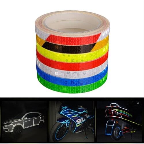 1cm*8m Reflective Strip Bicycle Wheels Reflect Fluorescent MTB Bike Reflective Sticker Tape Cycling Warning Safety Bike Decor