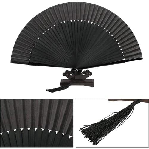 Fan Bamboo Hand Fan Elegant Carved Hand Held Folding Fans Bamboo Wood Silk Folding Fans For Events Home Decoration