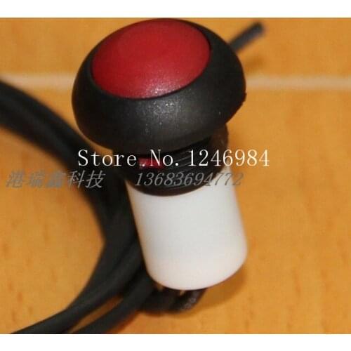 [SA]M12 waterproof Taiwan Deli Wei PAS6 switch reset button with a red line round without lock button switch--20pcs/lot
