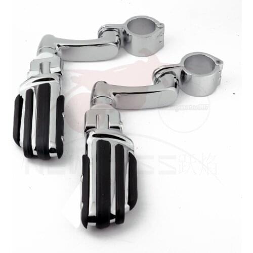 32mm Motorcycle Highway Footrest Mount Foot Pegs Clamp Engine Crash Bar Engine Guard For Harley Chopper Bobber Custom
