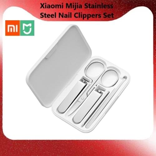 5pcs Xiaomi Mijia Stainless Steel Nail Clippers Set Trimmer Pedicure Care Clippers Earpick Nail File Professional Beauty Tools