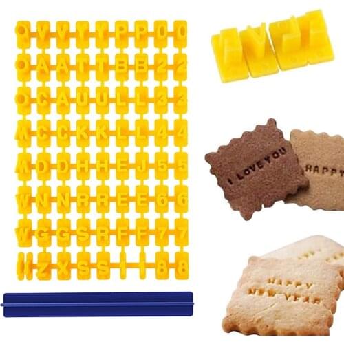 Alphabet Number Punctuation Cookie Stamps Biscuit Letter Stamp Fondant Embosser Cutter Set Letters Lower and Upper Case
