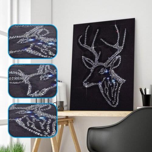 5D DIY Diamond Painting Deer Diamond Picture of Rhinestones Shiny Embroidery Cross Stitch Christmas Decoration for Home Decor