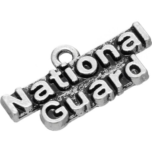 Antique Silver Alloy National Guard Art Charms