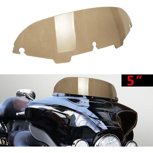 5" Motorcycle Windshield Windscreen Case for Harley Touring Electra Glide FLHTC FLHX FL 1996-2013
