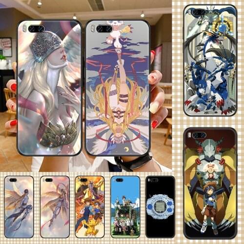 Anime Digimon Phone case For Xiaomi Mi Max Note 3 A2 A3 8 9 9T 10 Lite Pro Ultra black art coque trend prime fashion hoesjes