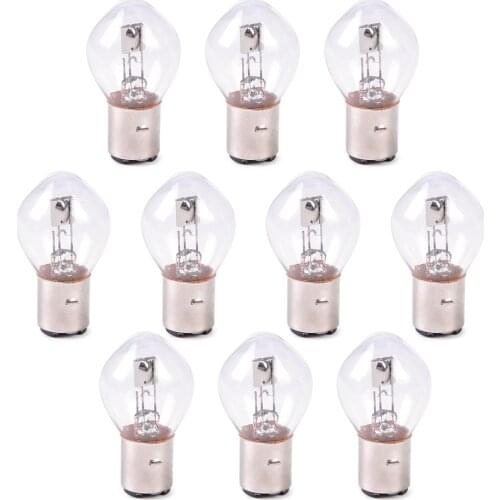 CITALL Motorcycle Lighting 10x Head Light Headlight Bulb 12V 35W B35 BA20D Glass fit for Chinese GY6 ATV Moped Scooter
