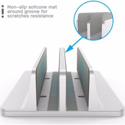 D-MOUNT universal DL-N17-2 Aluminum tablet vertical base pad standing base desktop holder width adjustable
