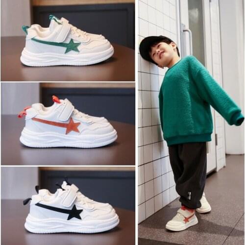 Children Casual Shoes 2020 Autumn Winter Boys Warm Cotton Shoe Fashion Leather Soft Antislip Girls Kids Sport Running Trainers