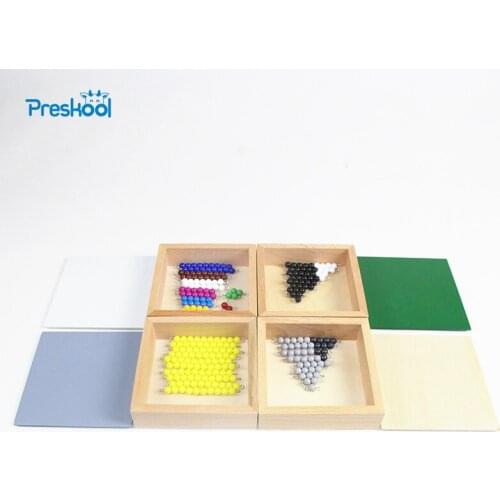 Baby Toy Montessori Checker Board Beads Bar for Early Childhood Education Preschool Training Learning Toys