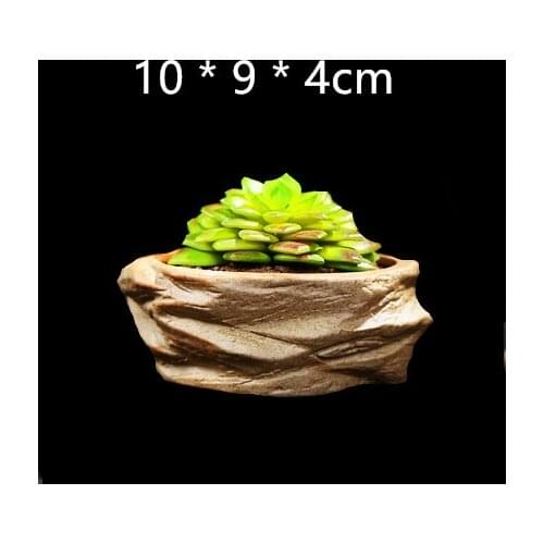Stone Design Flower Pot Mold Retro Gardening Decoration Concrete flower planter silicone molds DIY Cement Vase Mould