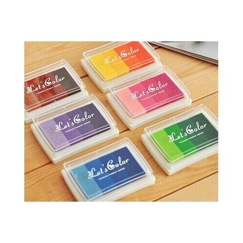 Gradient colors big ink pad Stamp planner scrapbooking silicone stamp inkpad diy diary greeting card making supplies