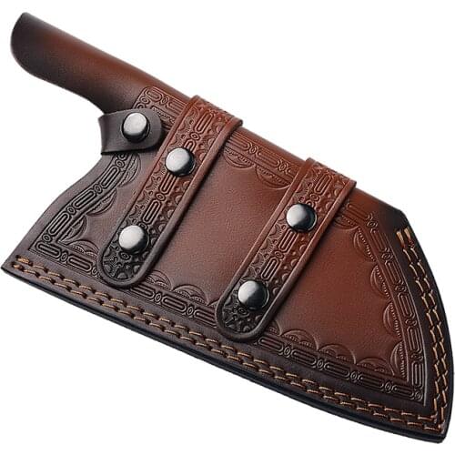 Grandsharp Knife Protector Kitchen Knife Cleaver Butcher Knife Sheath Genuine Leather Knife Sheath Easy to Carry