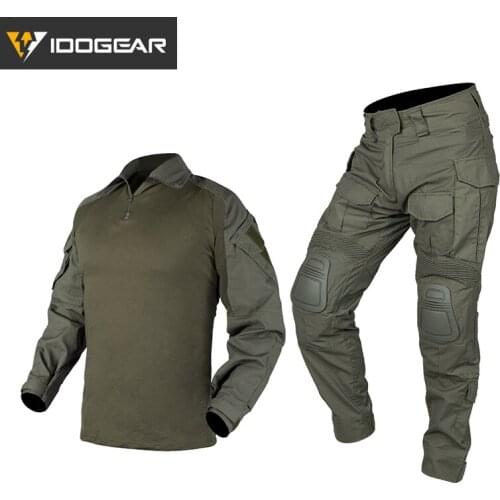 IDOGEAR Combat BDU camouflage men uniform G3 Tactical clothes Airsoft Clothing cotton polyster integral whole Durable Fashion