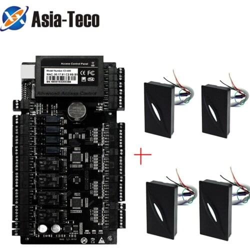 4pc KR100E C3 kit RS485 Communication TCP/IP IP-based Advanced Access Control Wiegand 26 Door Access Control Panel