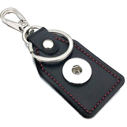 Hot Top Popular 036 Fashion Really Genuine Leather Key Chains 18mm Snap Button Keychain Jewelry For Men Women 7 Colors Key rings